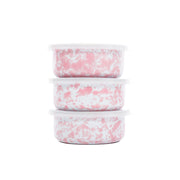 Splatter 3 Piece Storage Bowl Set, Pink Image