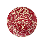 Splatter Dinner Plate, Burgundy and Cream Image